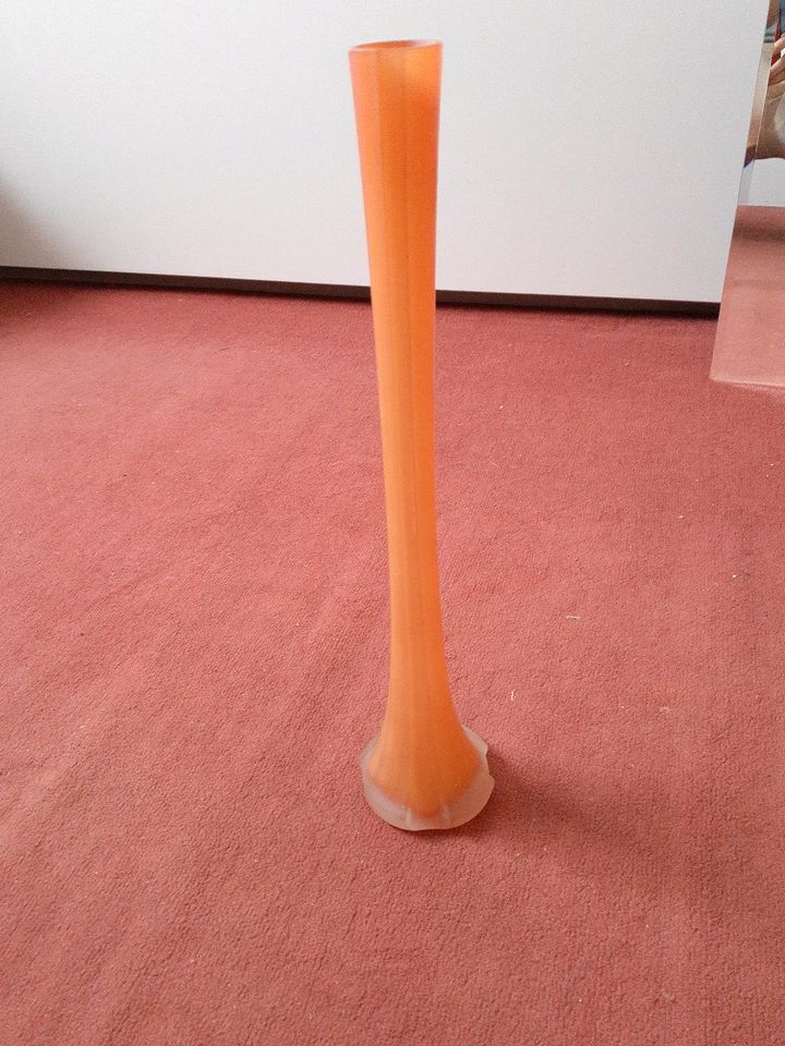 Vase Orange 40 cm hoch  Glas in Meiningen