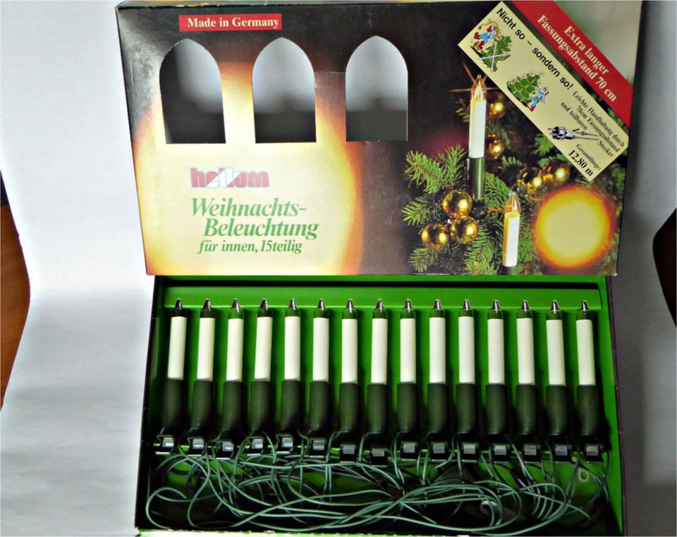 Weihnachtsbeleuchtung innen 15 Kerzen 16V . 3 Watt, 220V in Elkenroth