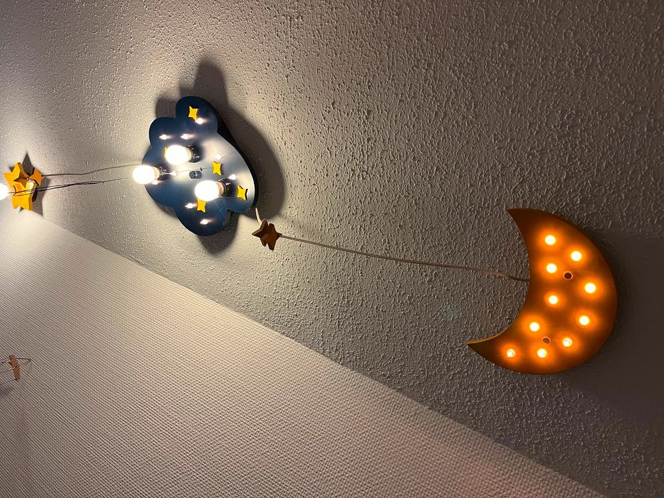 Lampe Sterne Mond Wolke 3-teilig für Kinderzimmer in Brensbach