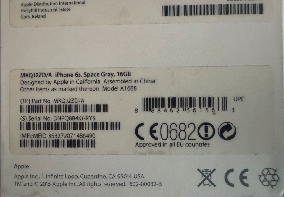 Apple I Phone 6S Space grau 16GB in OVP. in Spiesen-Elversberg