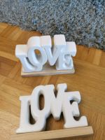 Love Schriftzug weiß Holz Hochzeit Deko Dekoration Bayern - Gilching Vorschau