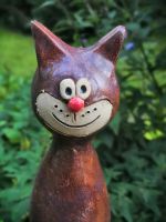 Katze  Zaunhocker Zaunreiter Garten Keramik Geschenk Dekoration Bayern - Bernried Niederbay Vorschau