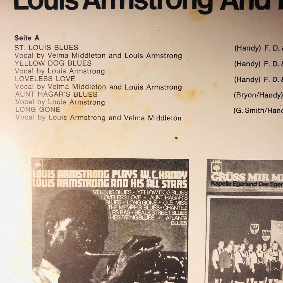 4x Louis Armstrong Soul Jazz W.C. Handy Satchmo Schallplatte LP in Bremen