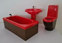 Badezimmer für Puppen Vintage mit Wasserspülung (guter Zustand!) Bayern - Windischeschenbach Vorschau