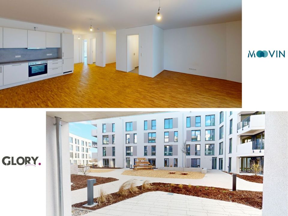 *JETZT LETZTE WOHNUNGEN SICHERN* Moderne 3-Zimmer-Wohnung mit Terrasse und Einbauküche im Neubauquartier "Glory." in Mainz