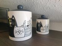 Zwei süsse Keramikbehälter Dosen, mit Katzen Aufdruck Nordrhein-Westfalen - Pulheim Vorschau