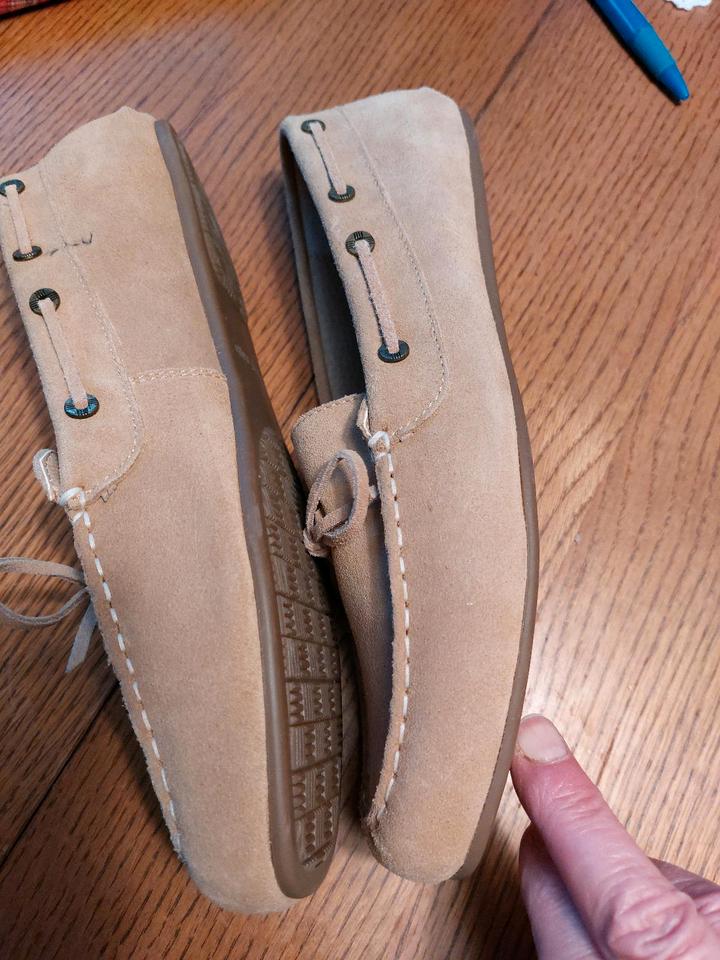 Neue Ballerina Lands'End Gr.42,5 beige Leder  Fußbett 12 € in Koblenz