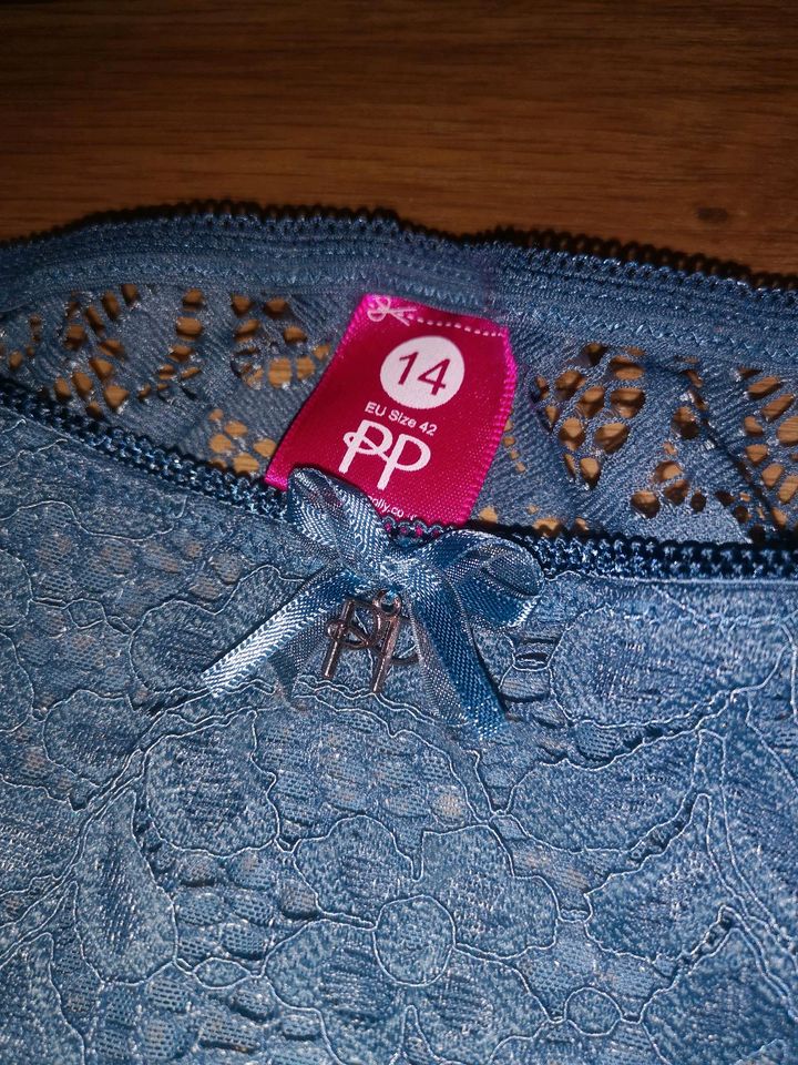 Neu Pretty Polly Slips Unterwäsche schwarz Panties Spitze XL 42. in Waghäusel