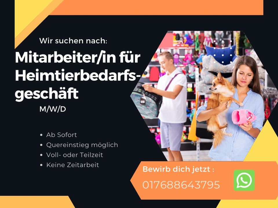 Mitarbeiter/in für Heimtierbedarfsgeschäft gesucht (m/w/d) in Berlin