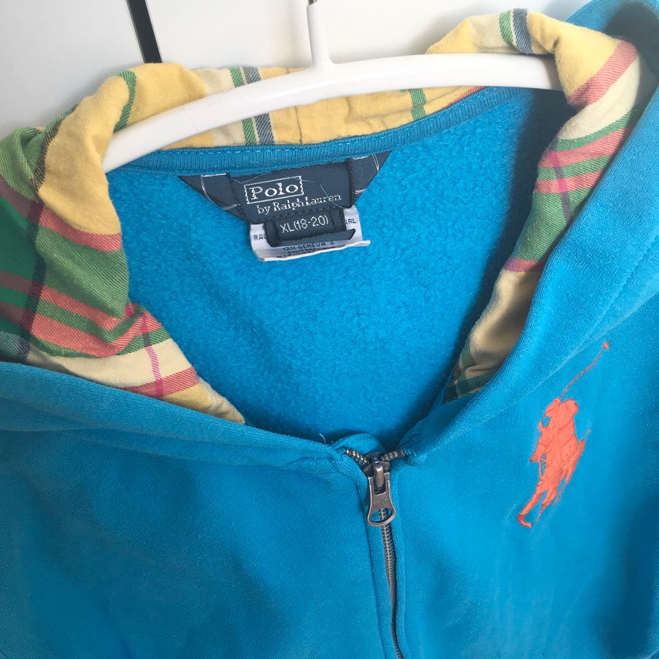 Ralph Lauren Kapuzenjacke Pullover Pulli XS S 18j 20j blau in Trier