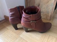 Damen Stiefelette aus Leder cognac Gr. 41 Stuttgart - Botnang Vorschau