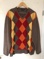McNeal Pullover V-Ausschnitt Rautenmuster klassisch braun Wolle Bayern - Augsburg Vorschau