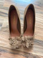 Beige braune Peeptoes/ Pumps von Marco Tozzi Gr 39 Hessen - Erlensee Vorschau