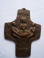 Bronzerelief Kreuz Motiv Abendmahl Kommunion "Herr bleib bei uns" Niedersachsen - Vechta Vorschau