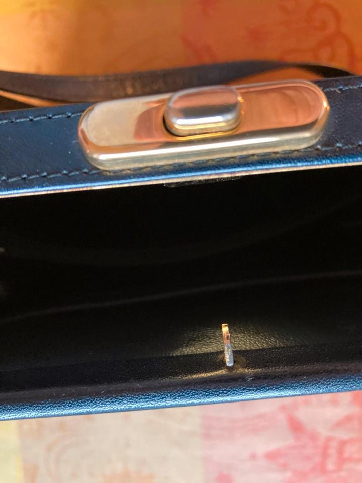 Handtasche von "Star Modell" Vintage dunkelblau NEU 70er Leder in Ingelheim am Rhein