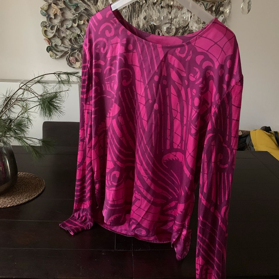 Friendly Hunting Bluse Tunika Seide mit Strickärmeln Gr.XXL in Haltern am See