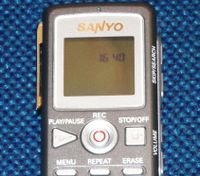 ❄❄❄ Sanyo Digital Voice Recorder ICR-B31X ❄ neuwertig Batterien Bayern - Gaimersheim Vorschau