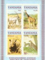 Tansania Block 58** Wilde Tiere - Antilope Giraffe Nashorn Gepard Nordrhein-Westfalen - Kamen Vorschau