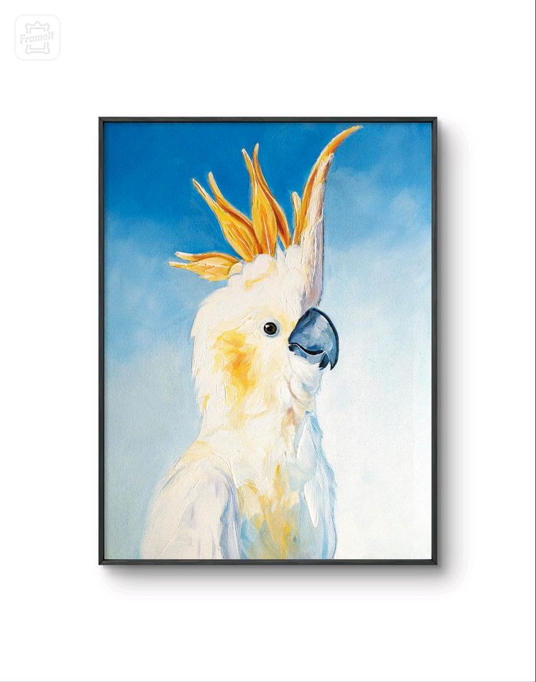 Wandbild Kakadu Papagei Acryl auf Leinwand 60x80 cm in Leipzig