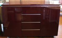 Sideboard aus rot-braunem Hochglanz mit Soft-close Schubladen Schleswig-Holstein - Oeversee Vorschau