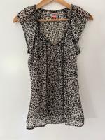 Only Leopardenbluse/ Bluse transparent schwarz/beige Nordrhein-Westfalen - Rösrath Vorschau