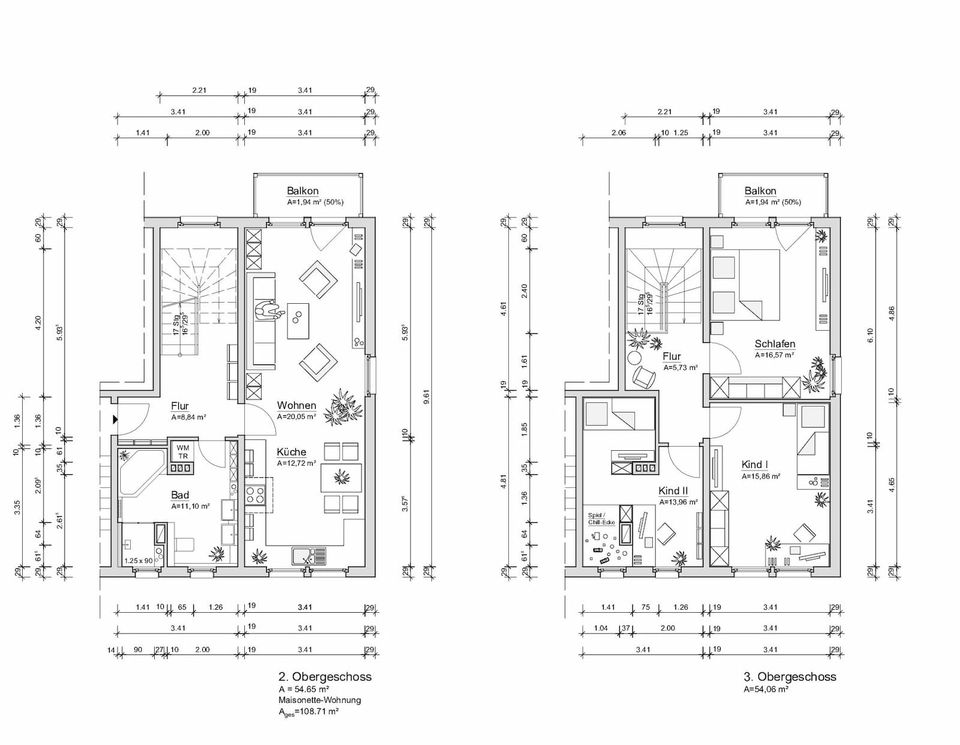 4-Raum-Maisonette-Wohnung mit 2 Balkonen, Meichnerstraße 59 in Penig