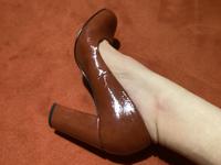 Lackpumps orange Gr. 40 von ONLY PINK 9 cm Blockabsatz Bayern - Coburg Vorschau