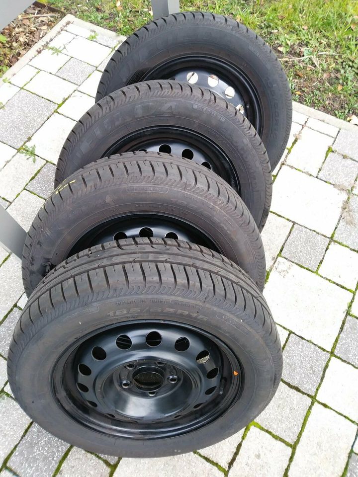 4x Sommer-Kompletträder Fulda, 5-Loch, 185/65R15 88T, fast neu in Halle