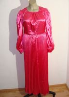 Satin Glanz langes Kleid in Pink mit Plissee Rockteil Gr 54 / 5XL Bayern - Lauingen a.d. Donau Vorschau