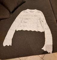 Kurzer Strickpullover mit Lochmuster weiß Gr. S Bayern - Simbach Vorschau