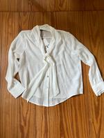 Zara weiße Bluse mit Schalkragen Gr L, neu mit Etikett Schleswig-Holstein - Satrup Vorschau
