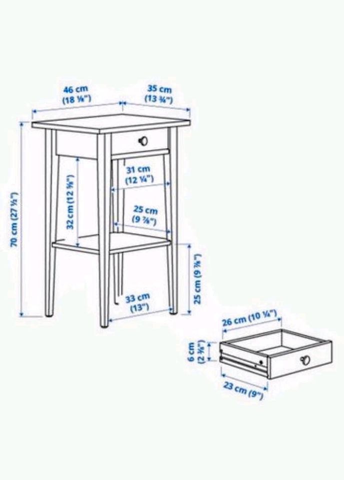 *IKEA* HEMNES Nachttisch Beistelltisch Ablagetisch schwarz-braun in Bensheim