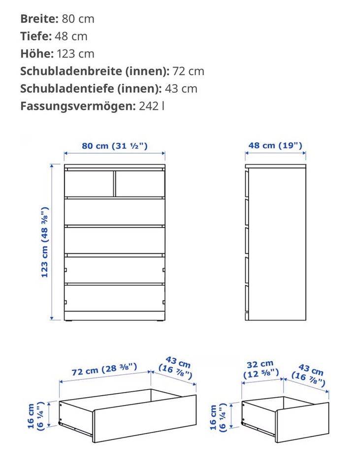 Kleiderschrank bestehend aus Kommoden in Ludwigshafen