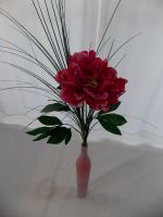 Blumen Kunstblumen Tischdeko Künstliche Blumen Pink mit Glas Vase Hessen - Herleshausen Vorschau