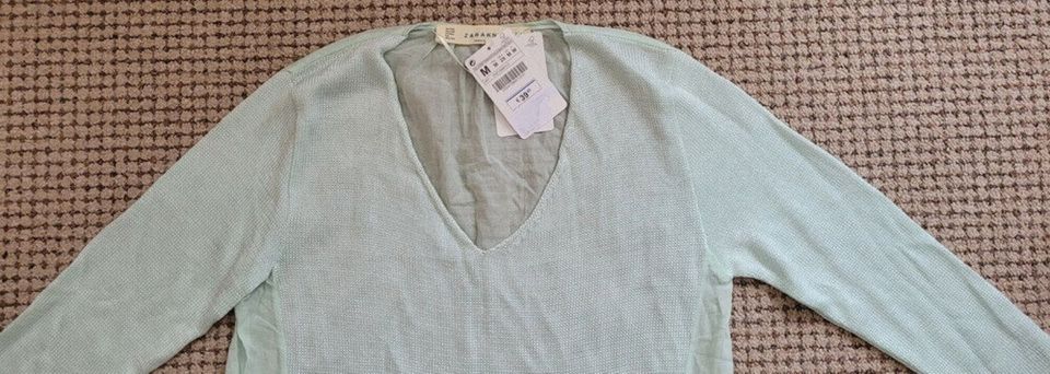 Zara Damen Pullover Hellgrün Gr. M in Leipzig