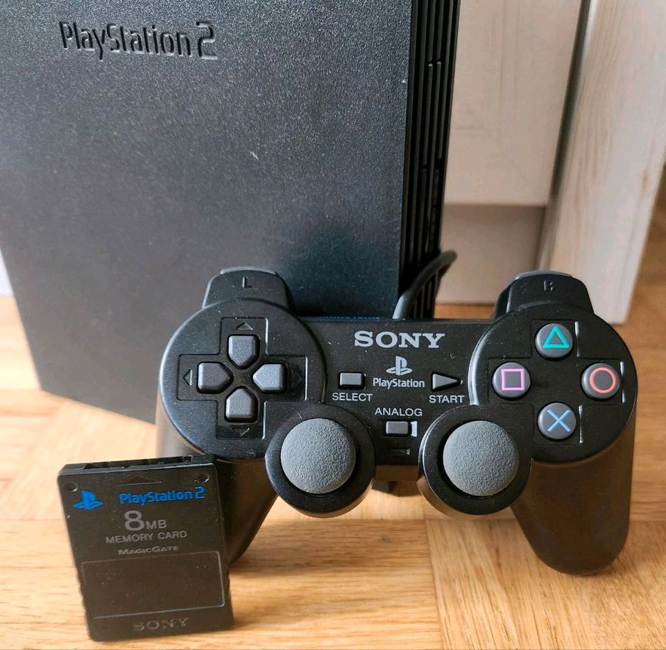 Playstation 2 Fat/Controller/Memorycard/7 Spiele/BuZZ in Mülheim (Ruhr)