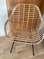 Korb-Sessel Retro-Stil Rattan Esszimmer Sessel Eisengestell Hessen - Morschen Vorschau