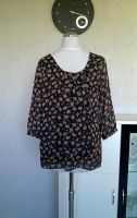 Bluse Schlupfbluse Oberteil ¾Arm schwarz Blumen Gr. 36 Clockhouse Friedrichshain-Kreuzberg - Friedrichshain Vorschau