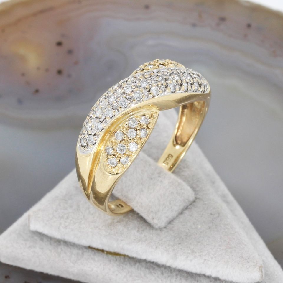 WERT 2350 € BICOLOR BRILLANT RING (ca.0,90ct) 14K GOLD vxlt 85262 in Essen