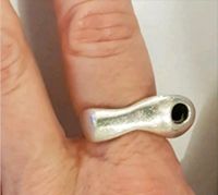 besonderer Finger Ring  925 er Silber Gr. 52 - 53 vintage Patiina Wandsbek - Hamburg Rahlstedt Vorschau