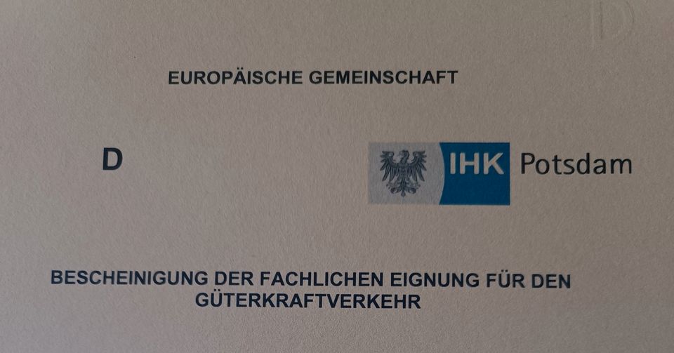 Externer Verkehrsleiter/ EU- Lizenz gewerbl. Güterkraftverkehr in Oranienburg