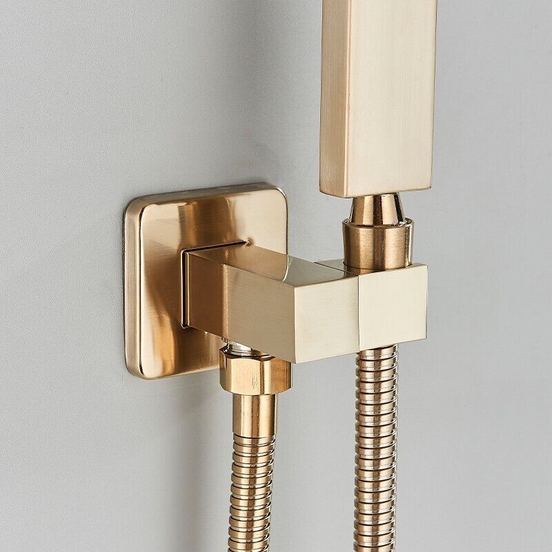 Thermostat Unterputz Duscharmatur Set Gold 55x23cm Regendusche in Weilburg