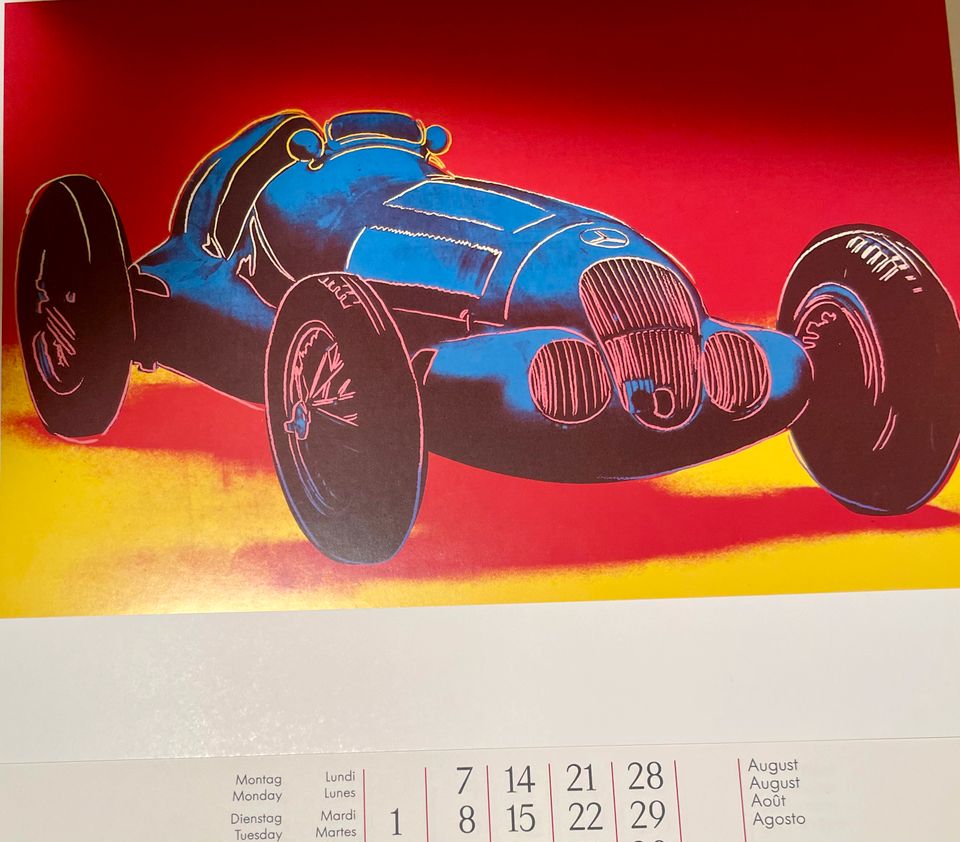 Daimler Benz, Kunstkalender 1989, Andy Warhol ,Cars’, OVP in Mönchengladbach