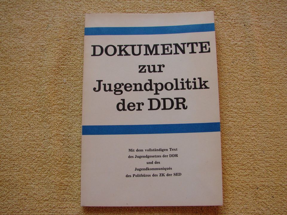 Dokumente zur Jugendpolitik der DDR - Staatsverlag der DDR 1965 in Nordhausen