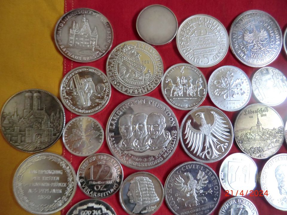 1 KG Feinsilber 999, Medaillen aus verschiedenen Themen in Thale-Wendefurth