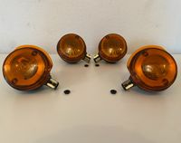 4 Blinker rund in schwarz mit orangenem Glas für 12V Sachsen - Mylau Vorschau