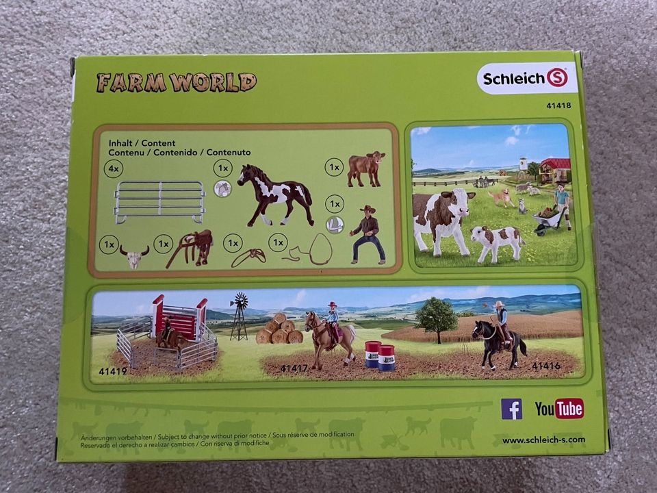 Schleich Farm Life Team Roping mit Cowboy 41418 neuwertig + OVP in Seesen