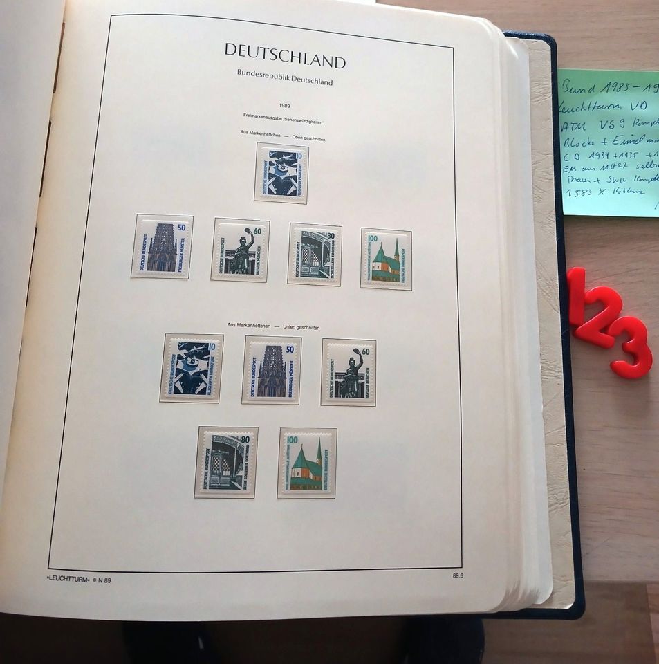 Bund Briefmarken Sammlung 1985 - 1997 Leuchtturm VD Album siehe F in Plaidt