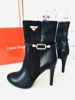 Stiefel LAURA BIAGIOTTI 39 40 Stiefelette schwarz Gold Leder Hessen - Darmstadt Vorschau