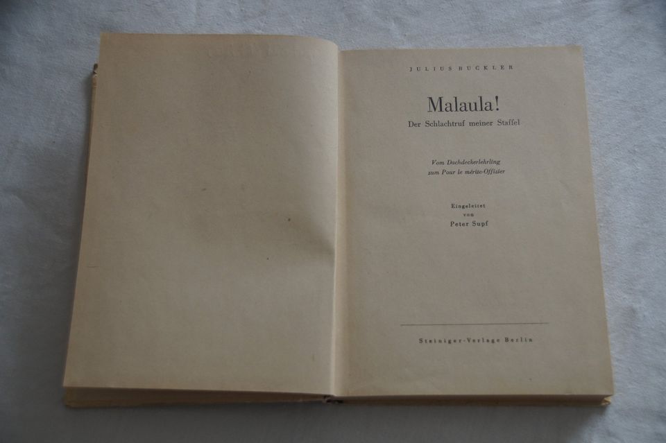 Buch MALAULA v. 1942 (Schlachflieger 1. Weltkrieg) in Salzgitter